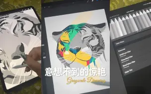 Download Video: 在IPAD上开启灰度模式后作画，完成后作品让人惊艳！