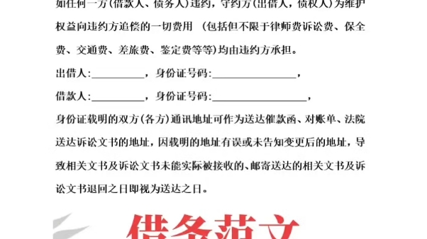 借条范文由宁夏天盛律师事务所董克仁律师团队提供!哔哩哔哩bilibili