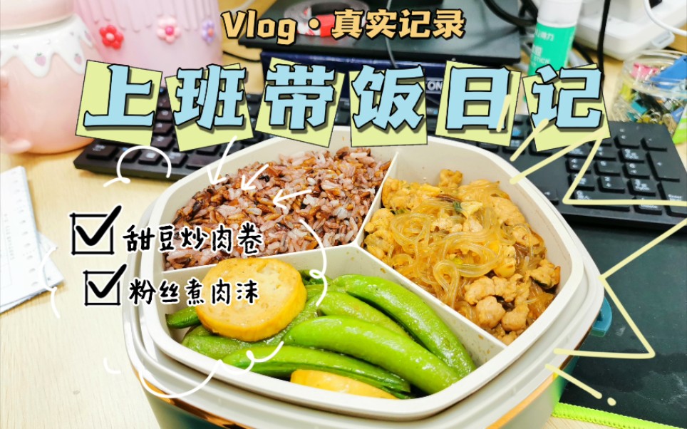 Vlog丨广州小会计•自制午餐•干饭日记丨甜豆炒肉卷丨肉沫粉丝丨上班带饭丨一人食丨电热饭盒丨打工午餐丨工作便当哔哩哔哩bilibili