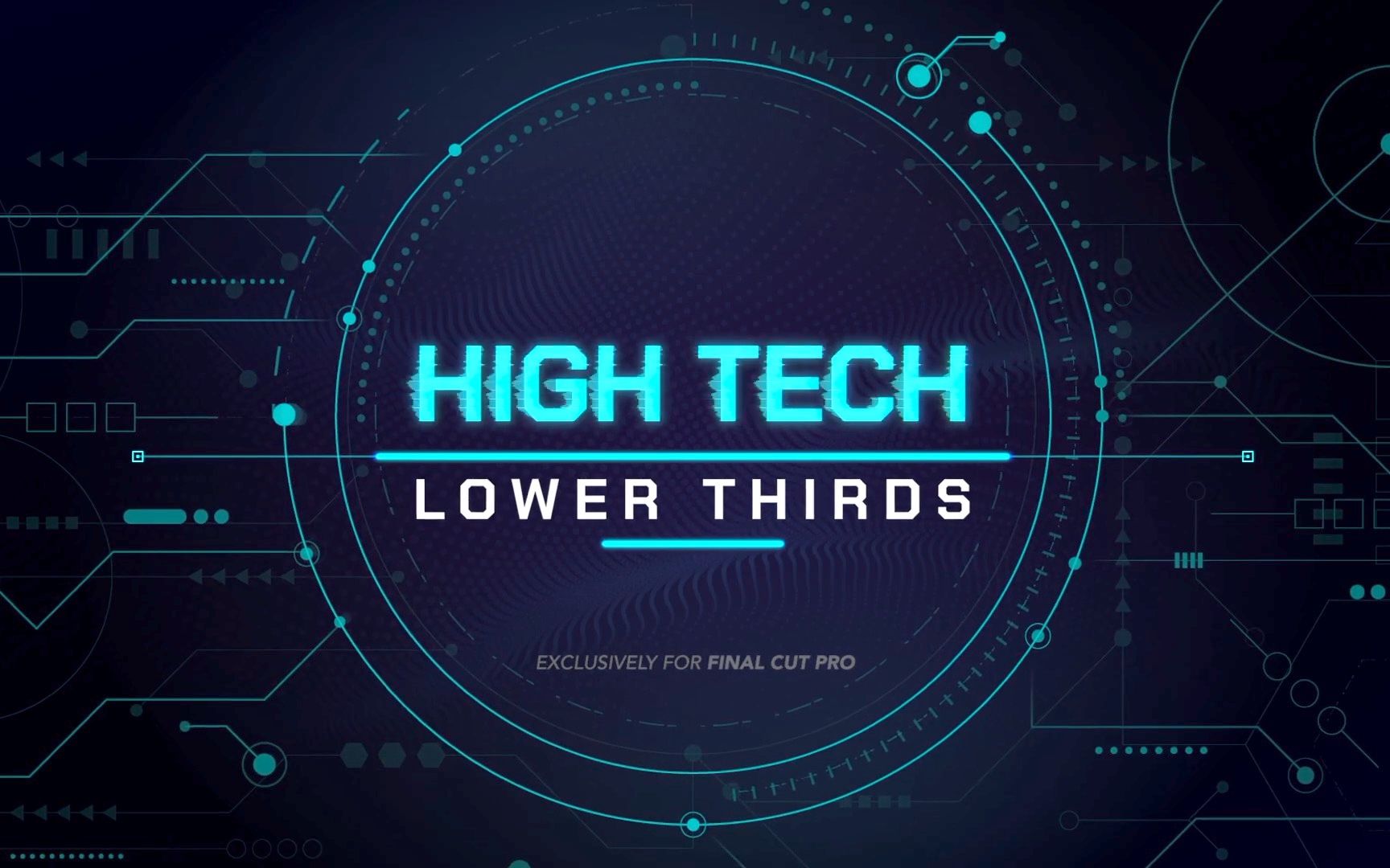 fcpx插件 高科技质感科幻游戏风格外观标题视频后期字幕插件high tech