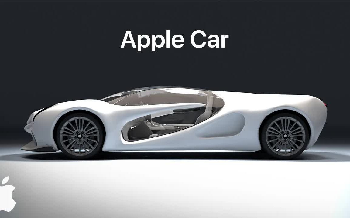 applecar概念车透明座舱流线造型无线充电太帅了