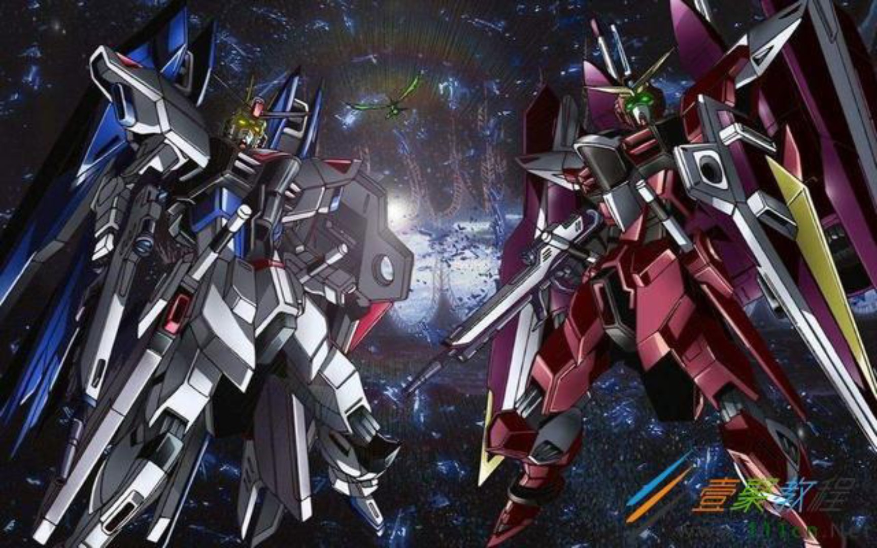 sd高达g世纪超越世界强袭自由,无限正义,命运高达技能演示