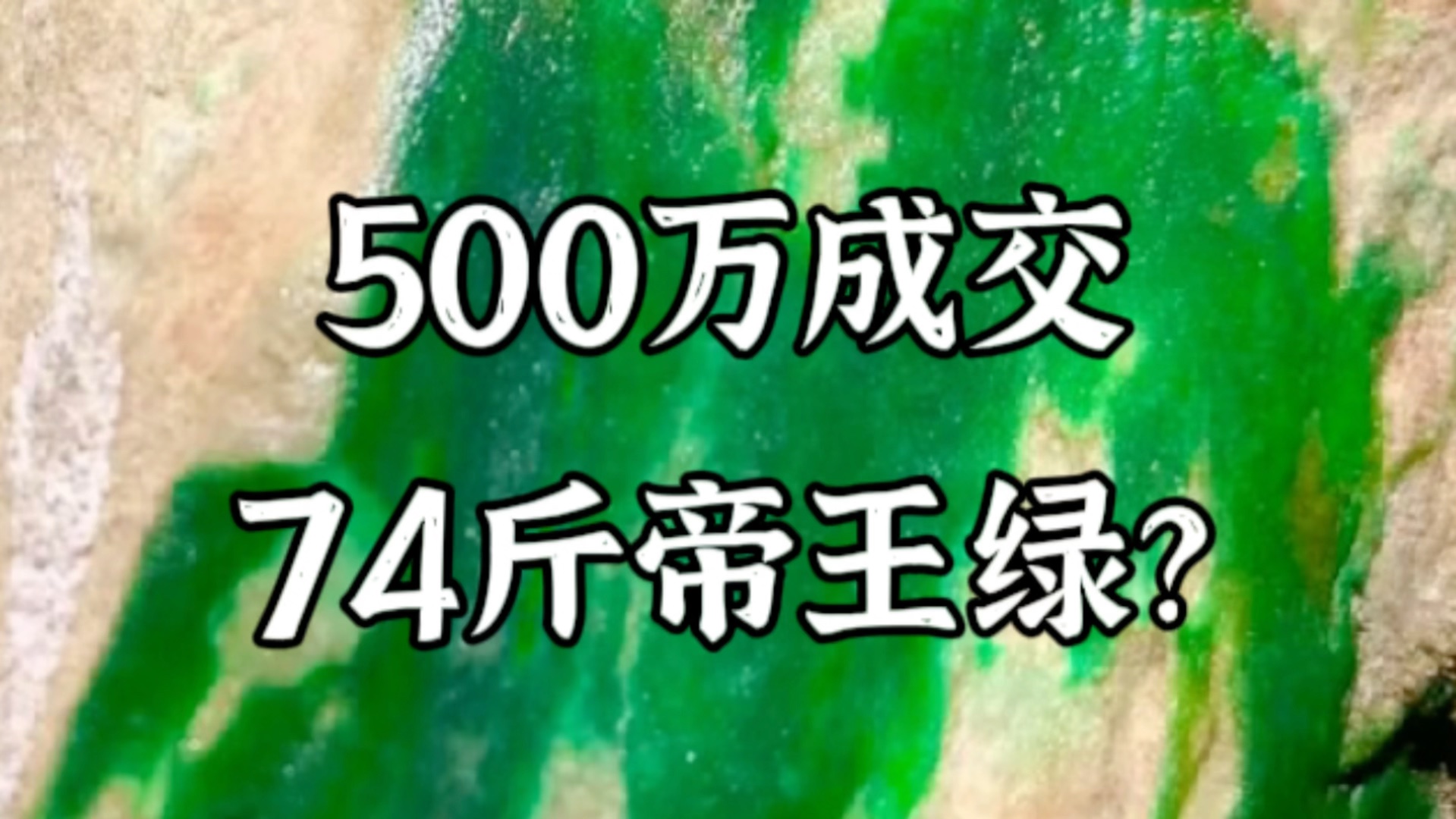 500万成交74斤帝王绿?#翡翠原石 #珠宝首饰 #天然玉石