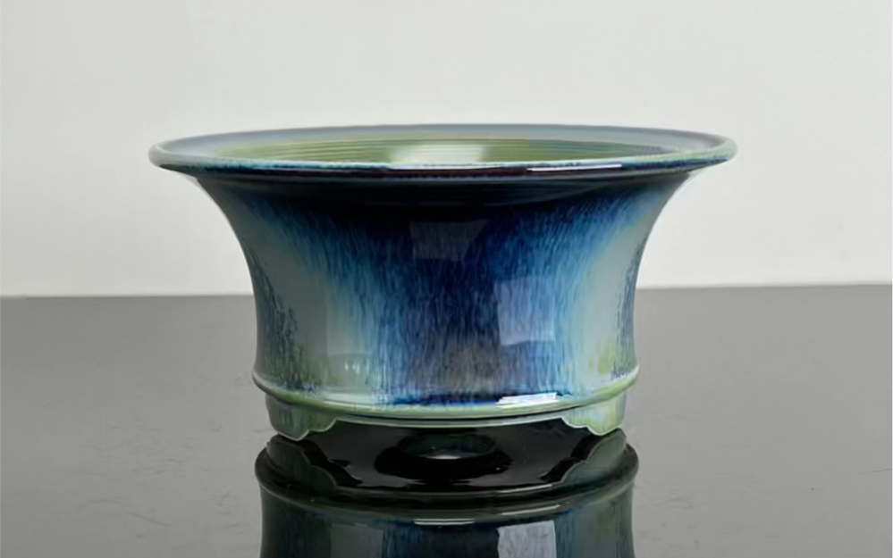 手工高温窑变釉盆