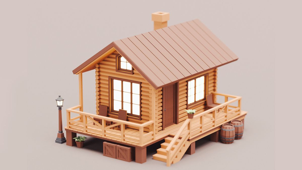 【maya场景建模】卡通小木屋模型搭建,适合0基础的第一个案例