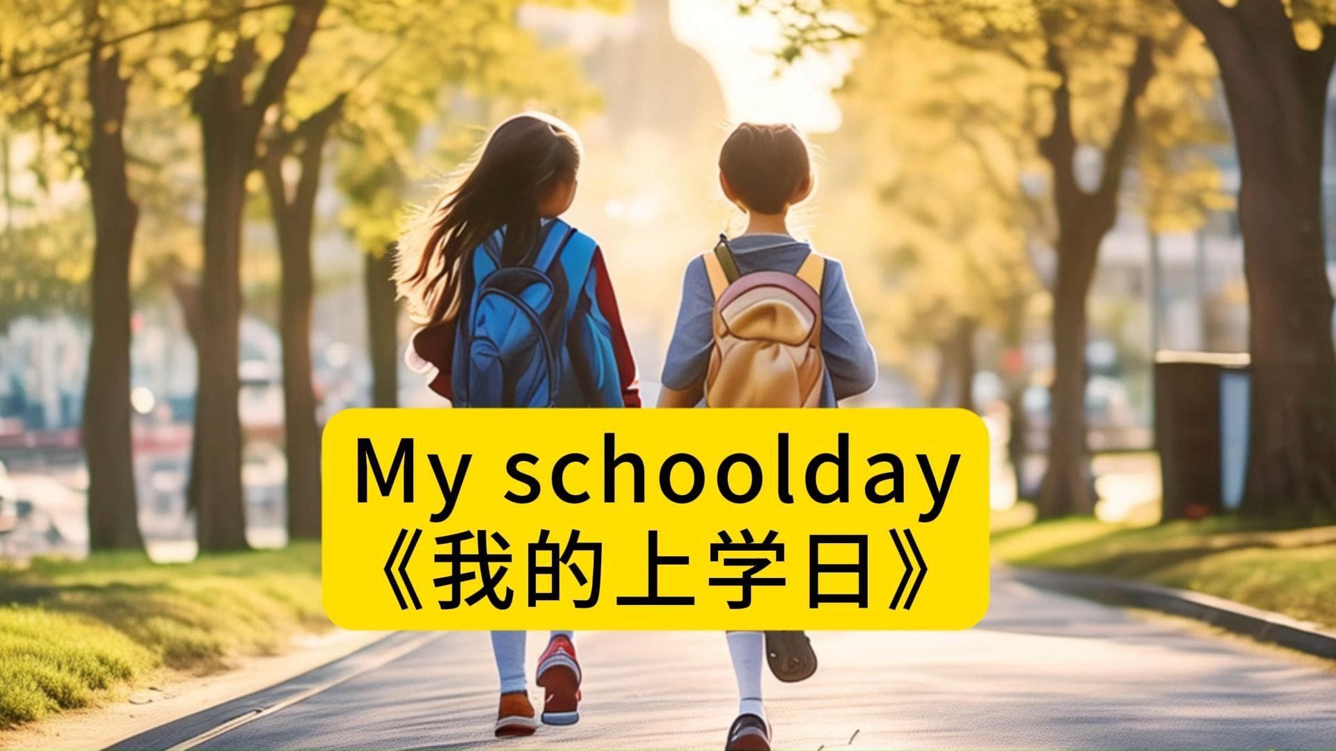 每日英语晨读45 My schoolday 保姆式带读小学英文,提高听力哔哩哔哩bilibili