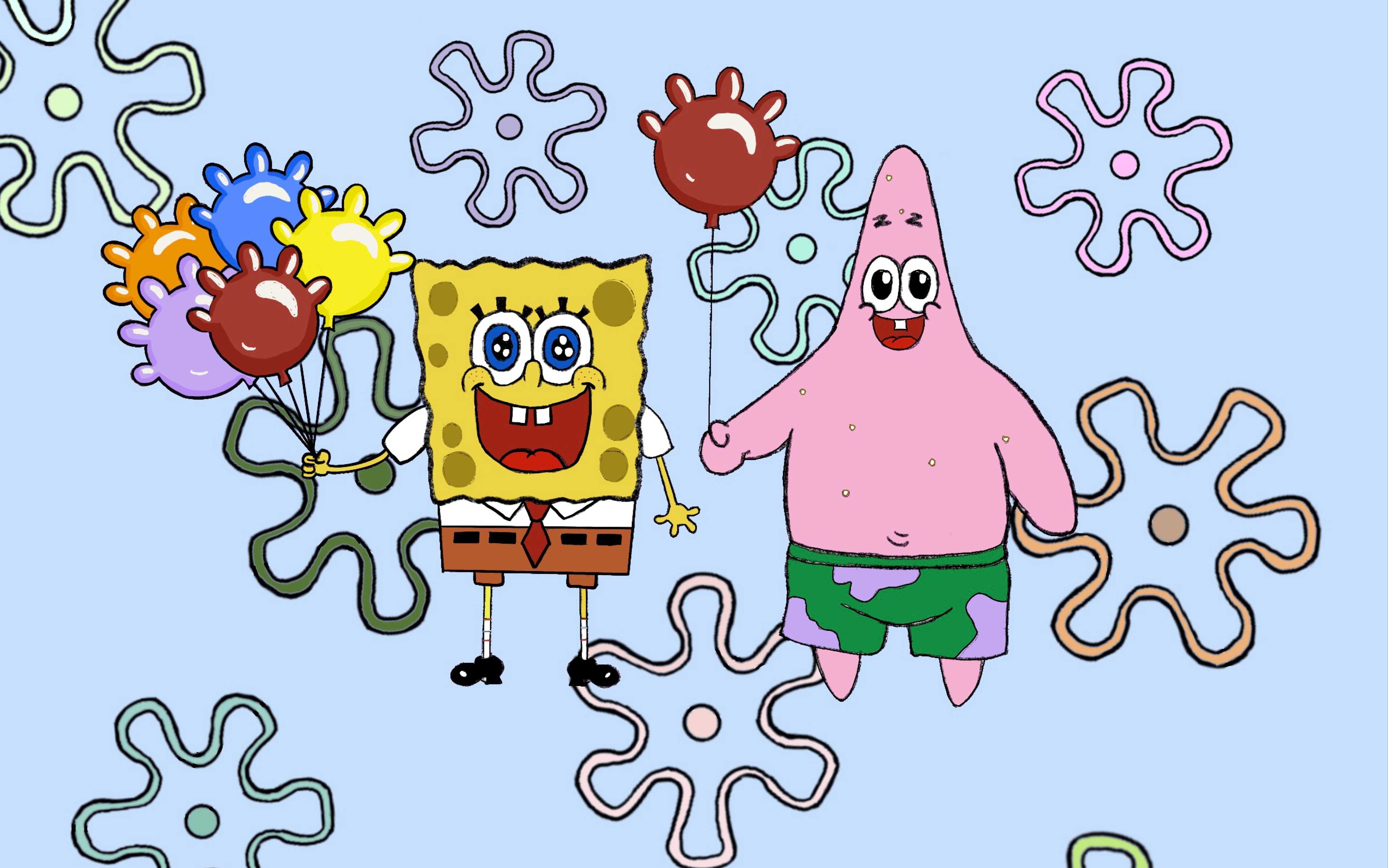 【板画】【简笔画】【procreate】海绵宝宝和派大星～ipad新手入门简