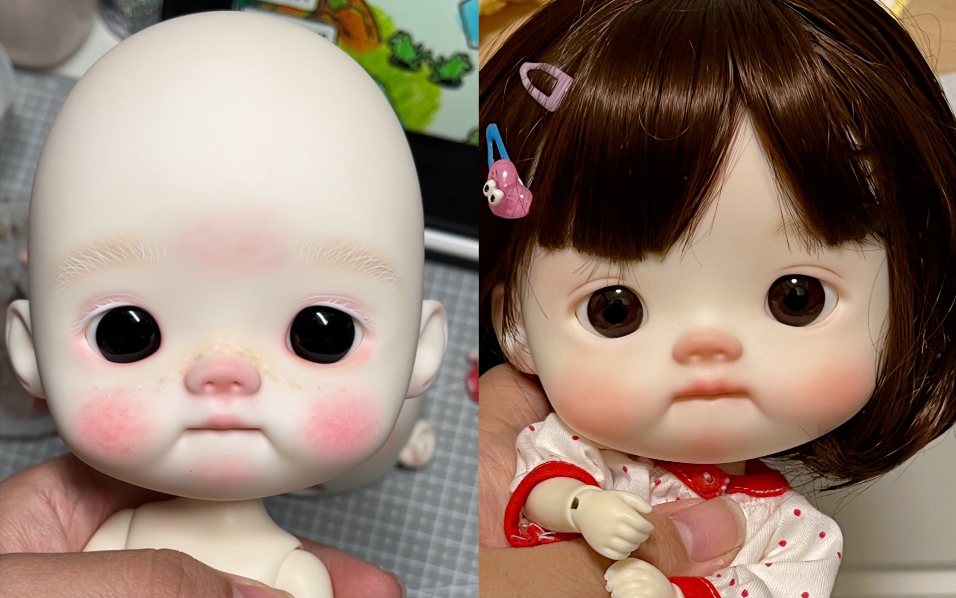 【bjd】买新娃娃啦!给她重新化了个妆