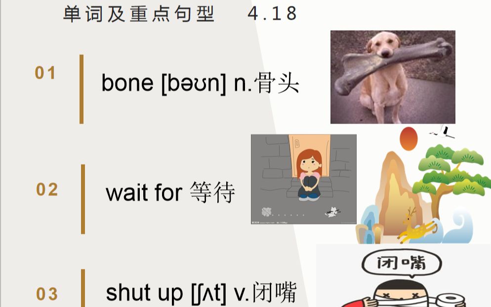 bone,wait for和shut up,or谁will的用法哔哩哔哩bilibili