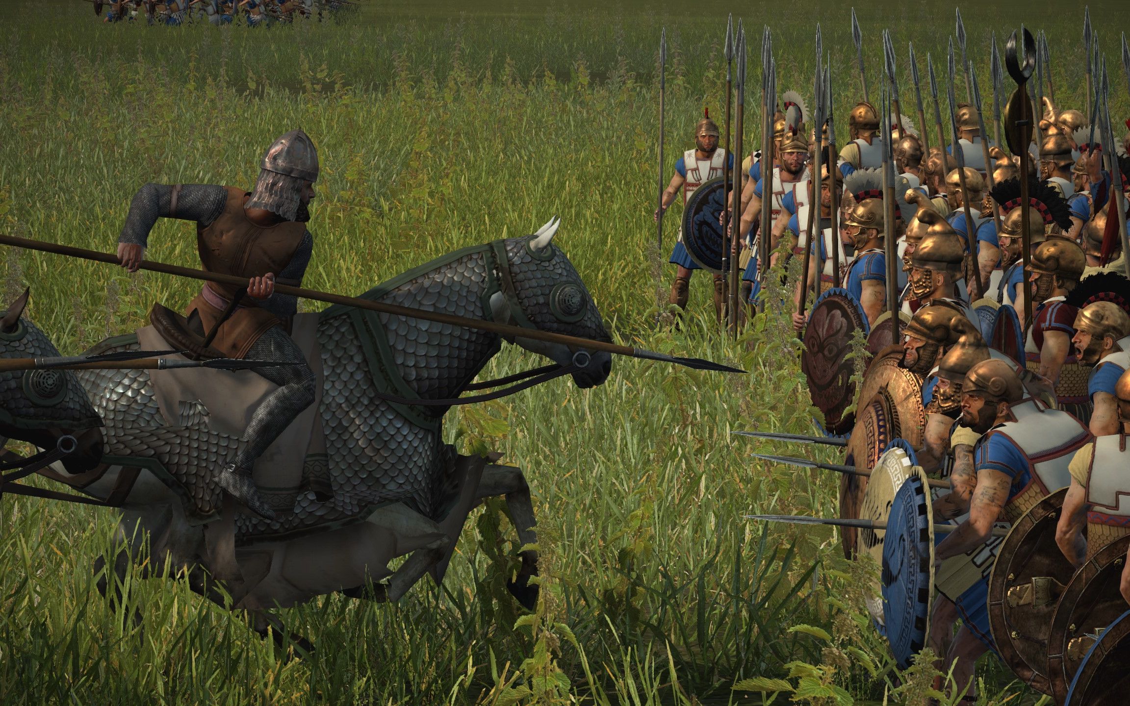 【罗马2 全面战争】大佬互撕 具状铁甲重骑兵vs结阵重步兵!