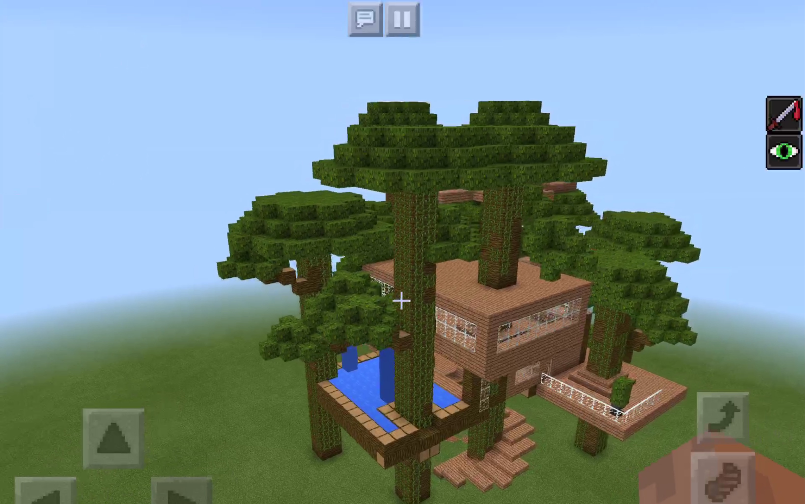 ethan《我的世界》大型树屋制作展示
