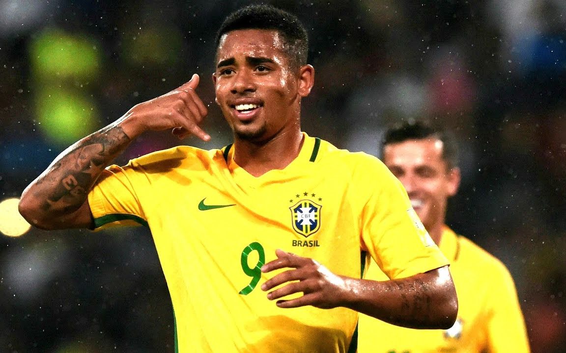 全能前锋 热苏斯 巴西国家队 最佳进球技巧视频集锦 曼城 十大_哔哩