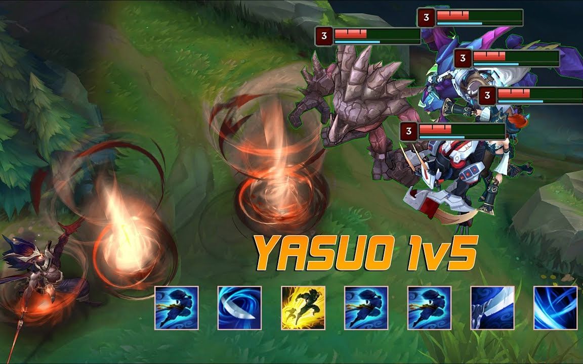 活动作品快乐男五杀集锦精彩亚索操作lol英雄联盟