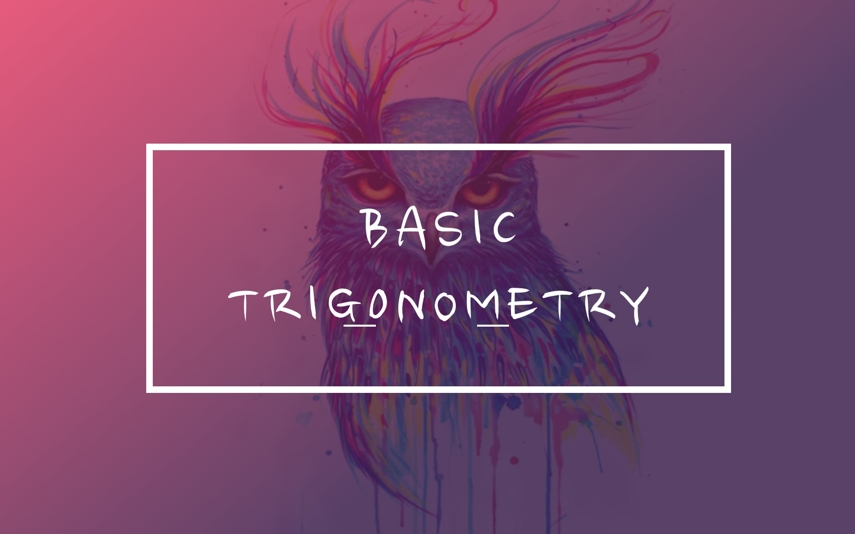 【AL数学】Basic Trigonometry哔哩哔哩bilibili