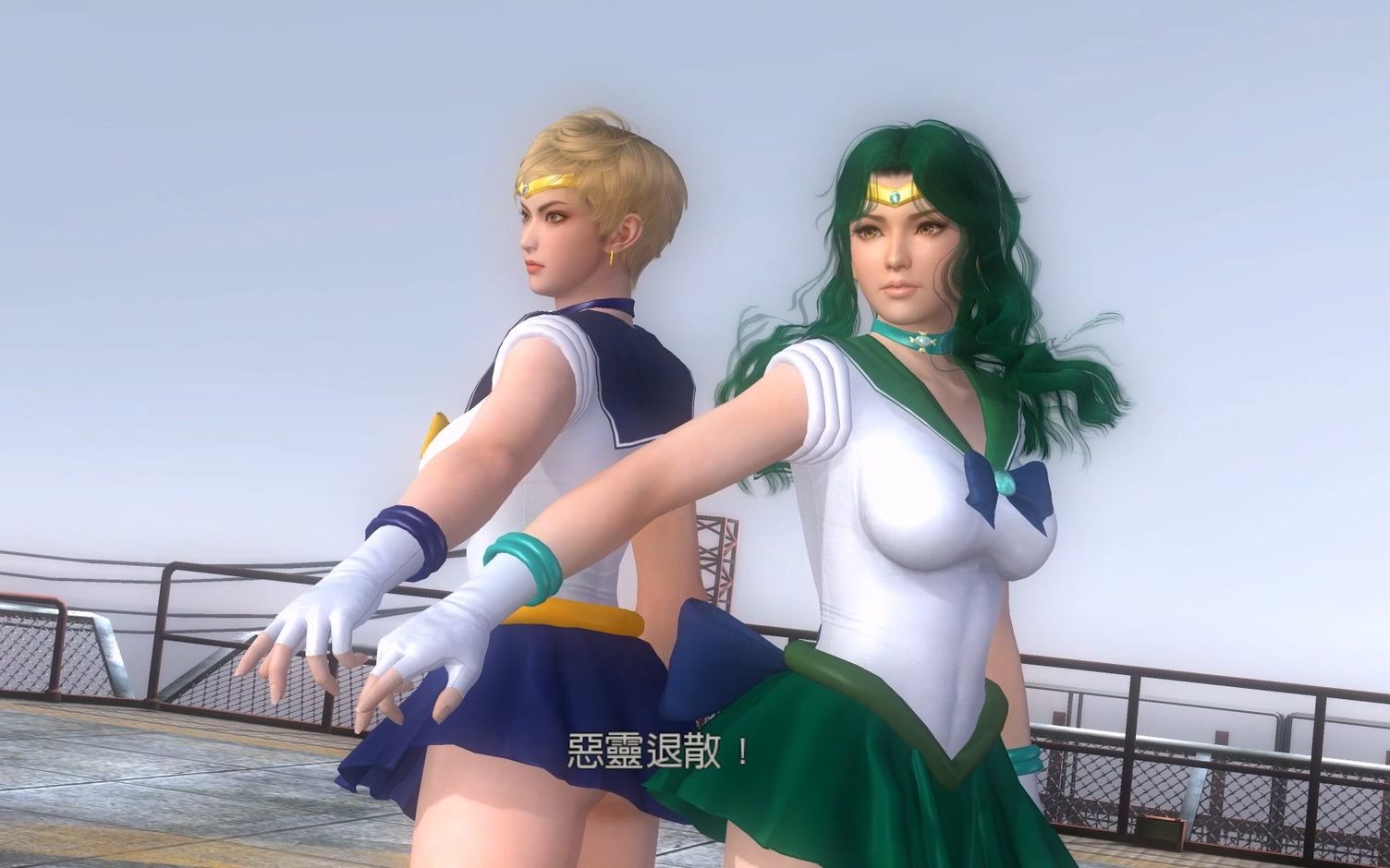 doa5-紅葉 瑞秋vs雷芳 瞳vs瑪麗羅斯 穗香(美少女戰士 兔女郎)