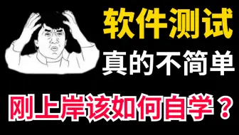 软件测试真的不简单！刚上岸测试岗该如何自学！（包含实战项目都是干货全程无废话）