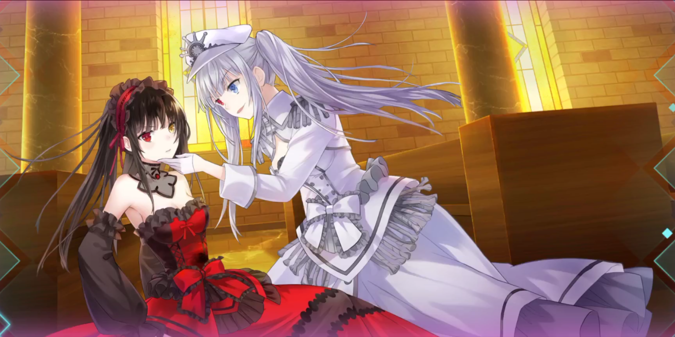 【约战手游】时崎狂三&白之女王橘势大好(服装展示)_约会大作战手游