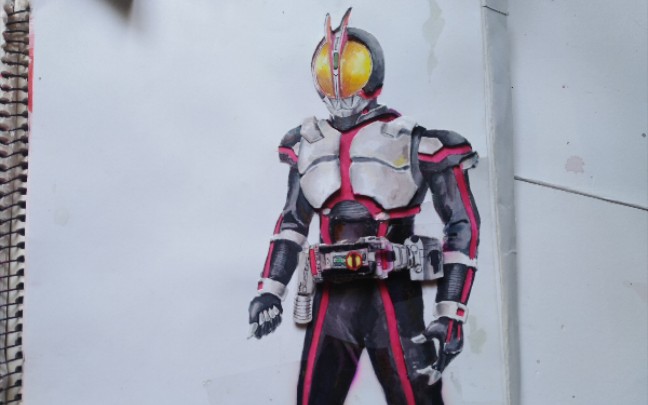 活动作品手绘系列33张纸还原假面骑士faiz多形态切换