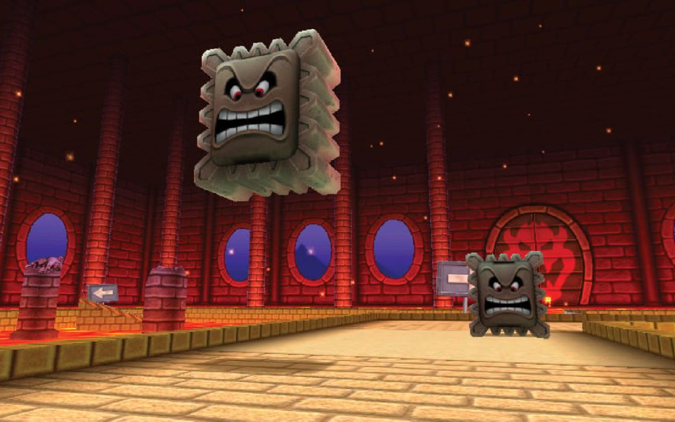 马里奥赛车超级巡回赛 gba库巴城堡1对比(gba&7)