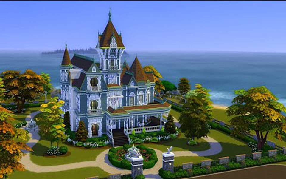 【模拟人生4 || 速建】安娜女王风格城堡 by simarchitecture