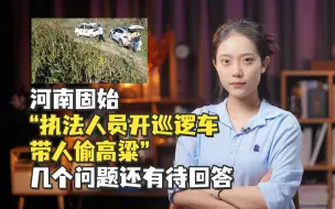 白天“辟谣”，晚上打脸！河南固始“执法人员开巡逻车带人偷高粱”，几个问题还有待回答