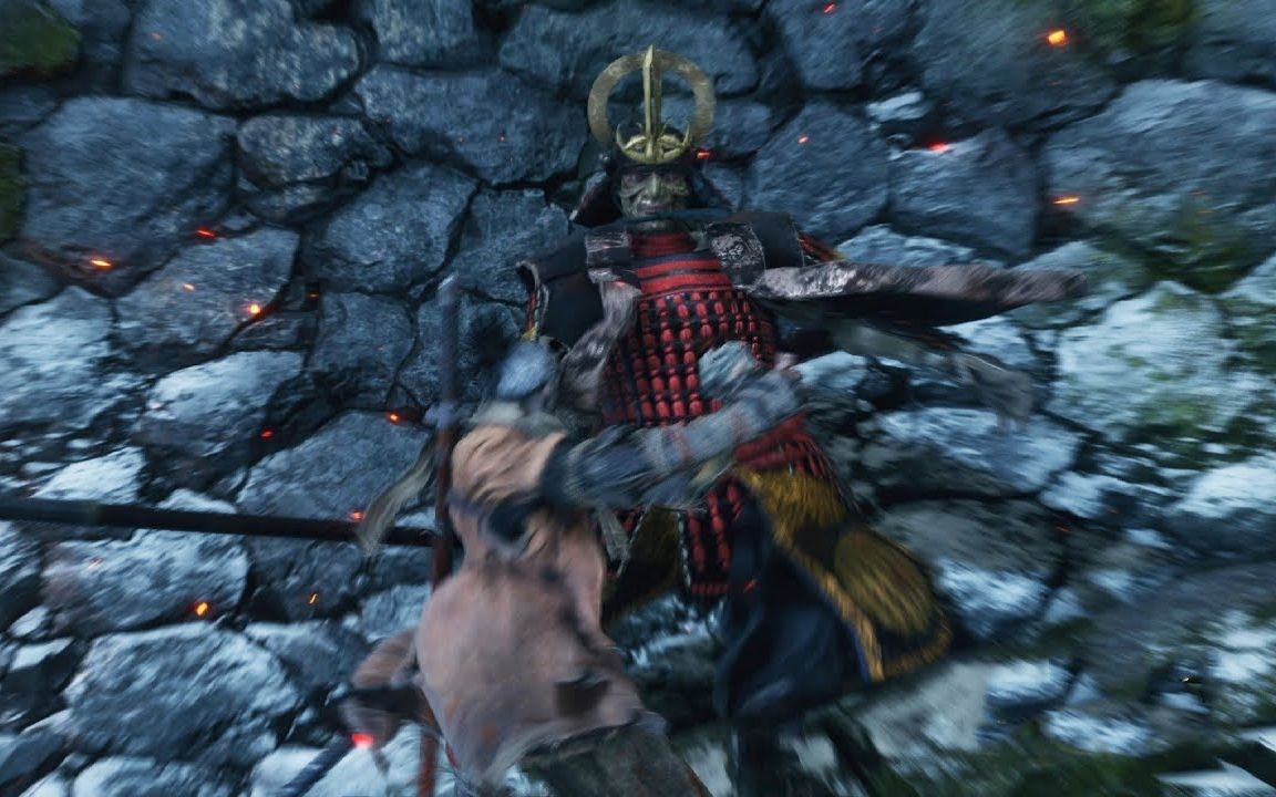 《只狼:影逝二度》"苇名七本枪 鬼庭主马雅次"精英boss战_哔哩哔哩