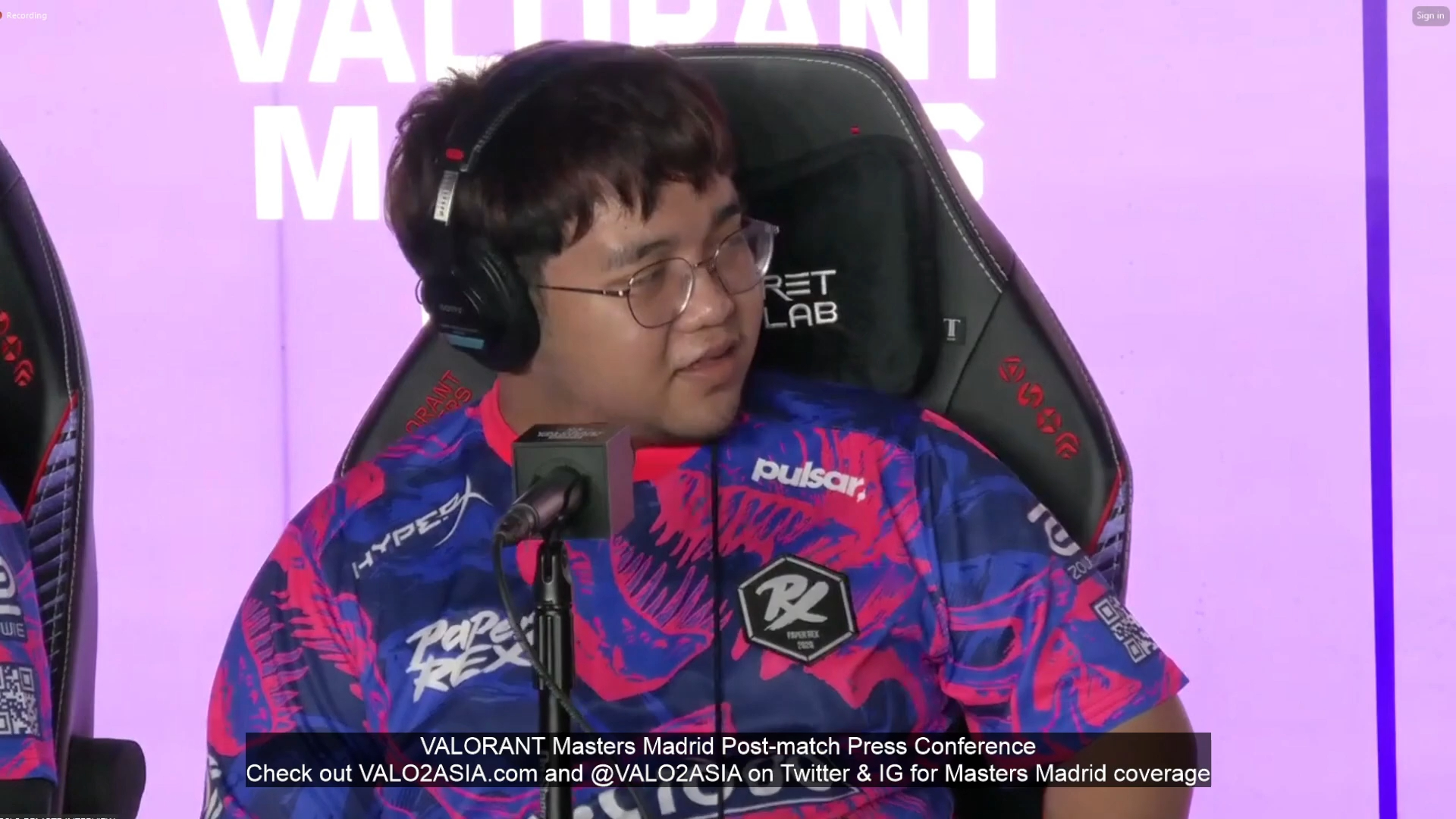 paper rex (prx vs geng) 赛后采访 | valorant masters madrid press