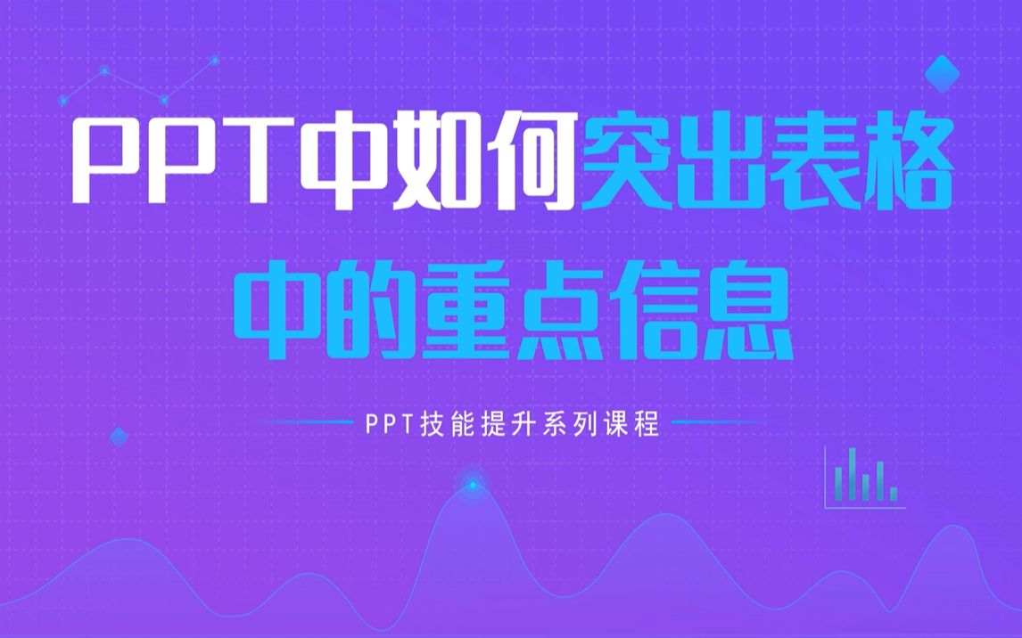 PPT中如何突出表格中的重点信息哔哩哔哩bilibili