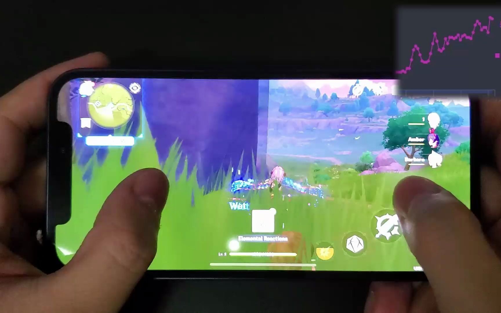 iphone12游戏测试原神最高画质60fps帧率发热功耗a14表现大跌眼镜