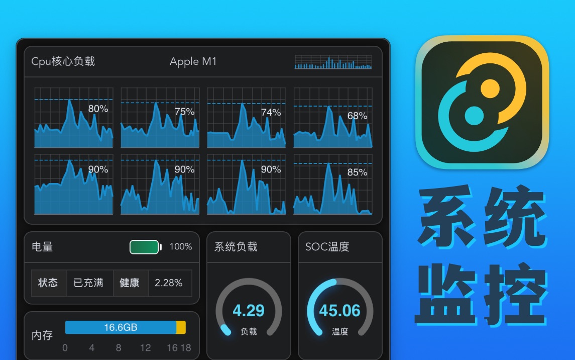 【编程/tauri/echarts】一款高颜值的跨平台系统监控工具哔哩哔哩bilibili