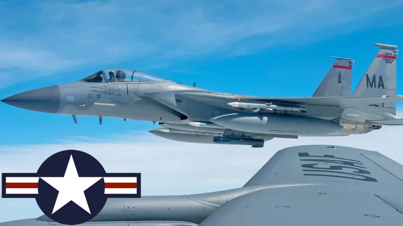美国空军-北美防空司令部航空航天防御演习中的f-15c鹰式战斗机