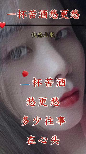 一杯苦酒愁更愁,多少往事在心头