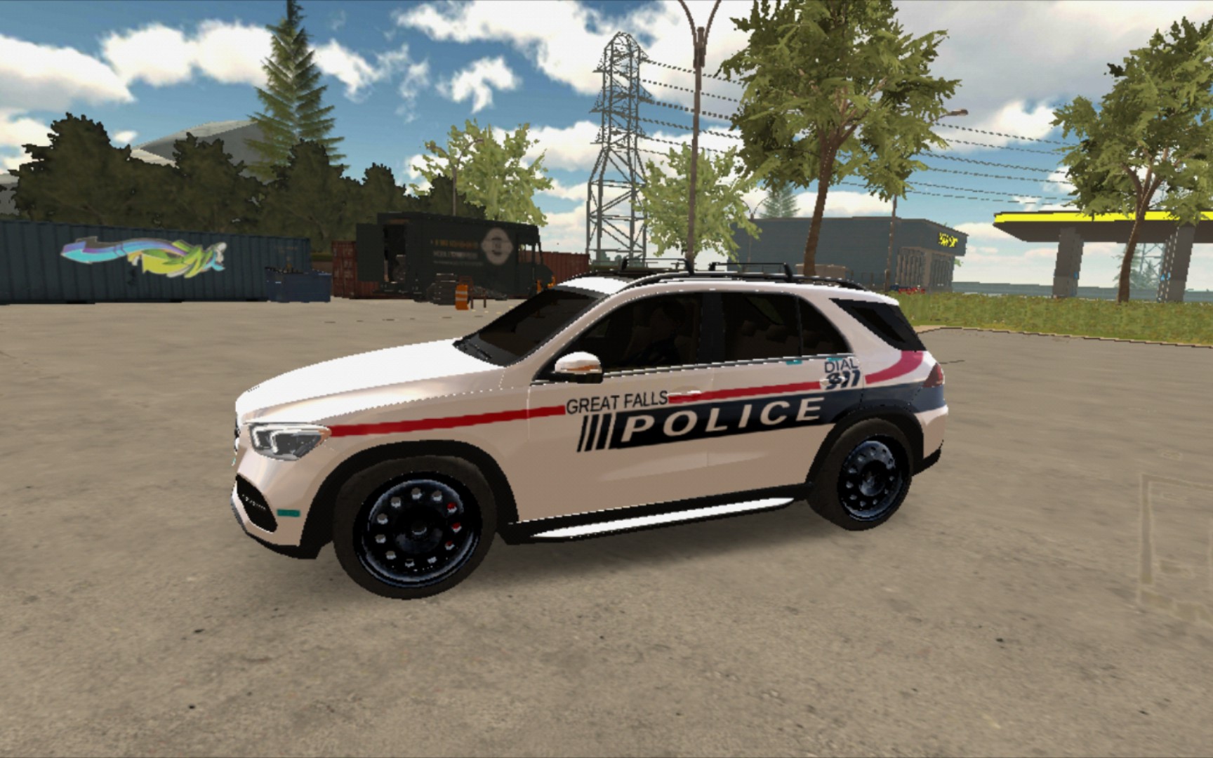 【car parking】大瀑布城警车_哔哩哔哩bilibili