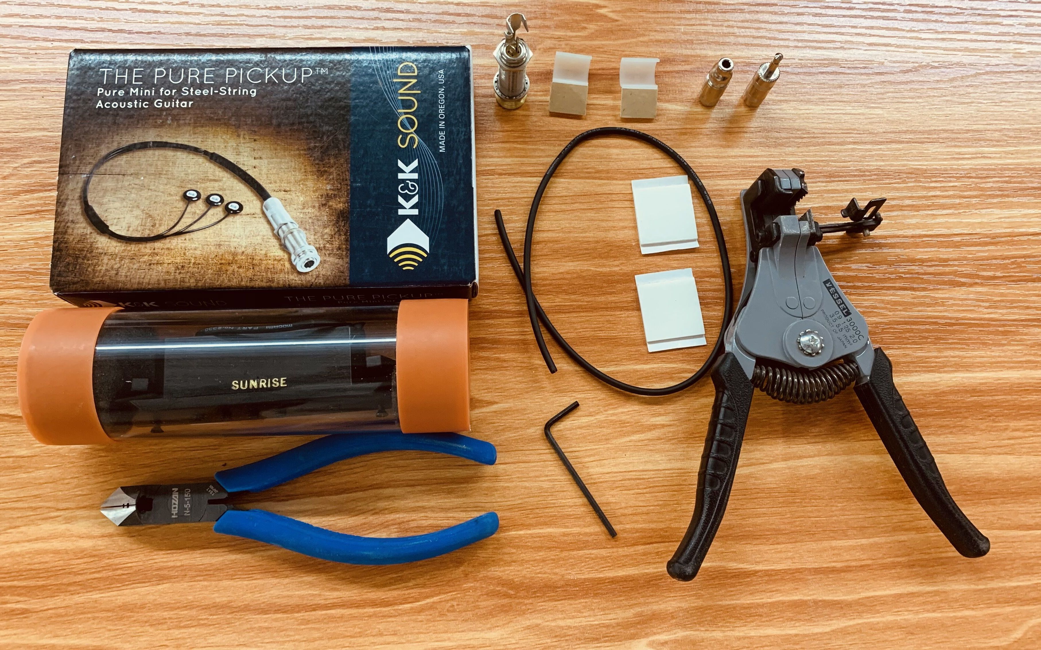 手把手教你安装sunrise kk贴片拾音器 【全程细节】