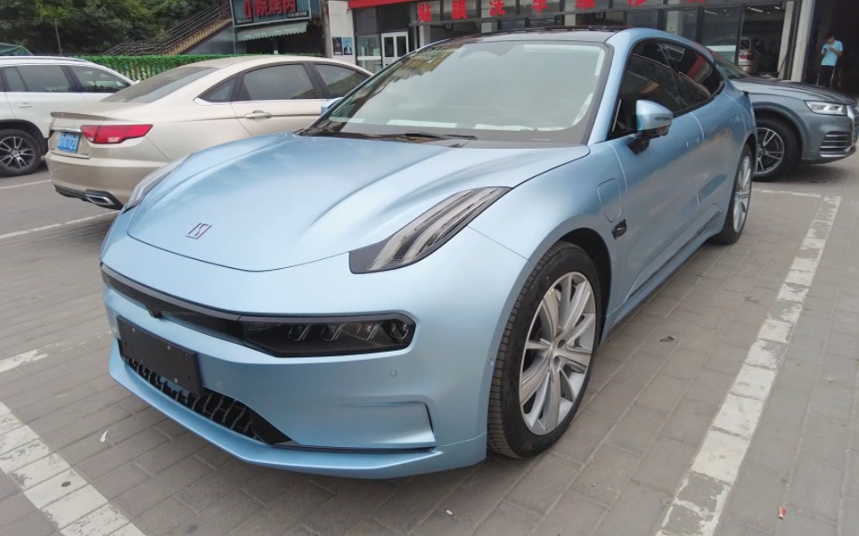 把电光蓝牙的极氪001改成哑光蓝哑蓝_哔哩哔哩_bilibili