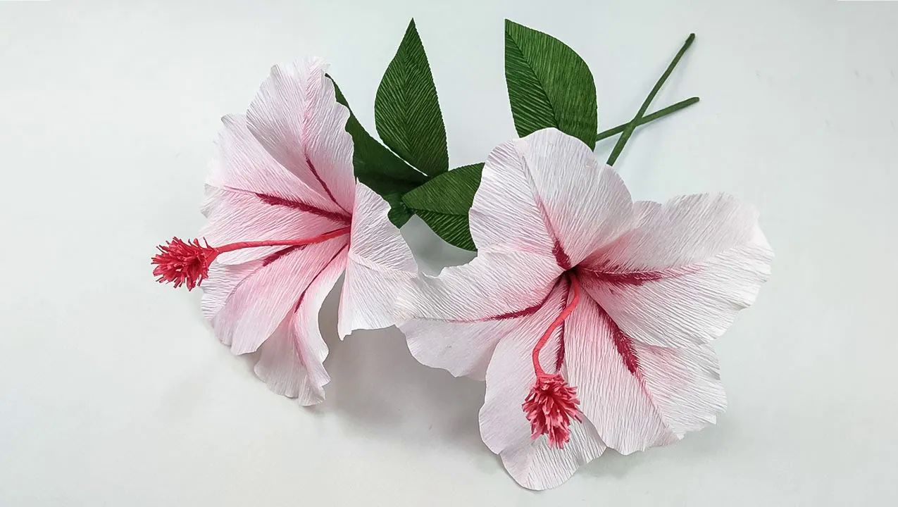 【bopha handmade】木槿皱纸花制作教程easy hibiscus flower making