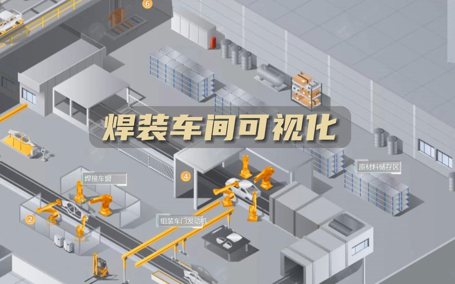 智慧工厂:焊装车间可视化监控