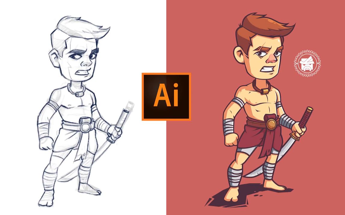 【ai矢量插画详细步骤】人设,吉祥物,卡通,卡通人物形象的塑造通用