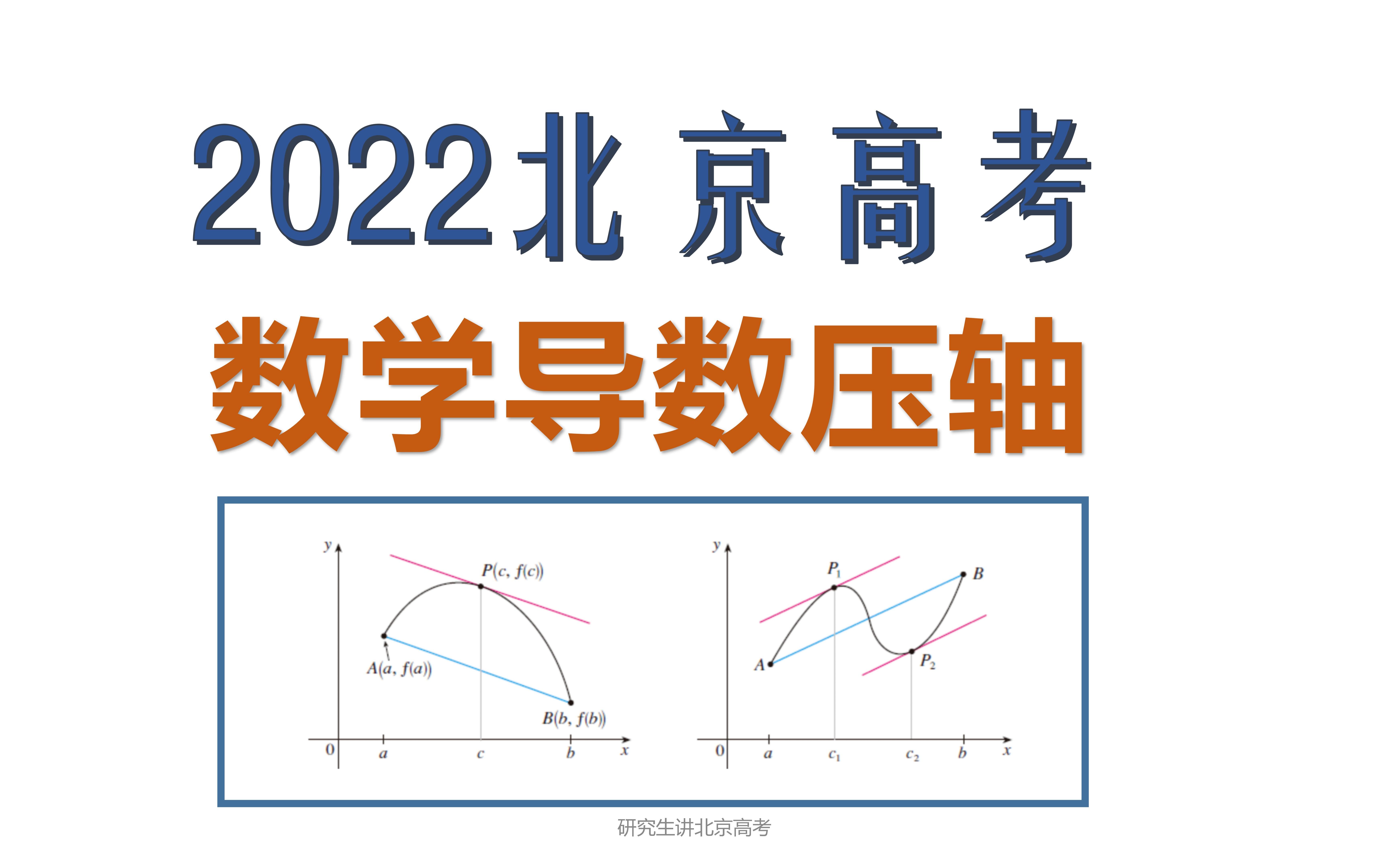 北京史上最难高考导数!2022北京导数的4种方法,竟然用到了大学的拉格朗日中值定理来证明!哔哩哔哩bilibili