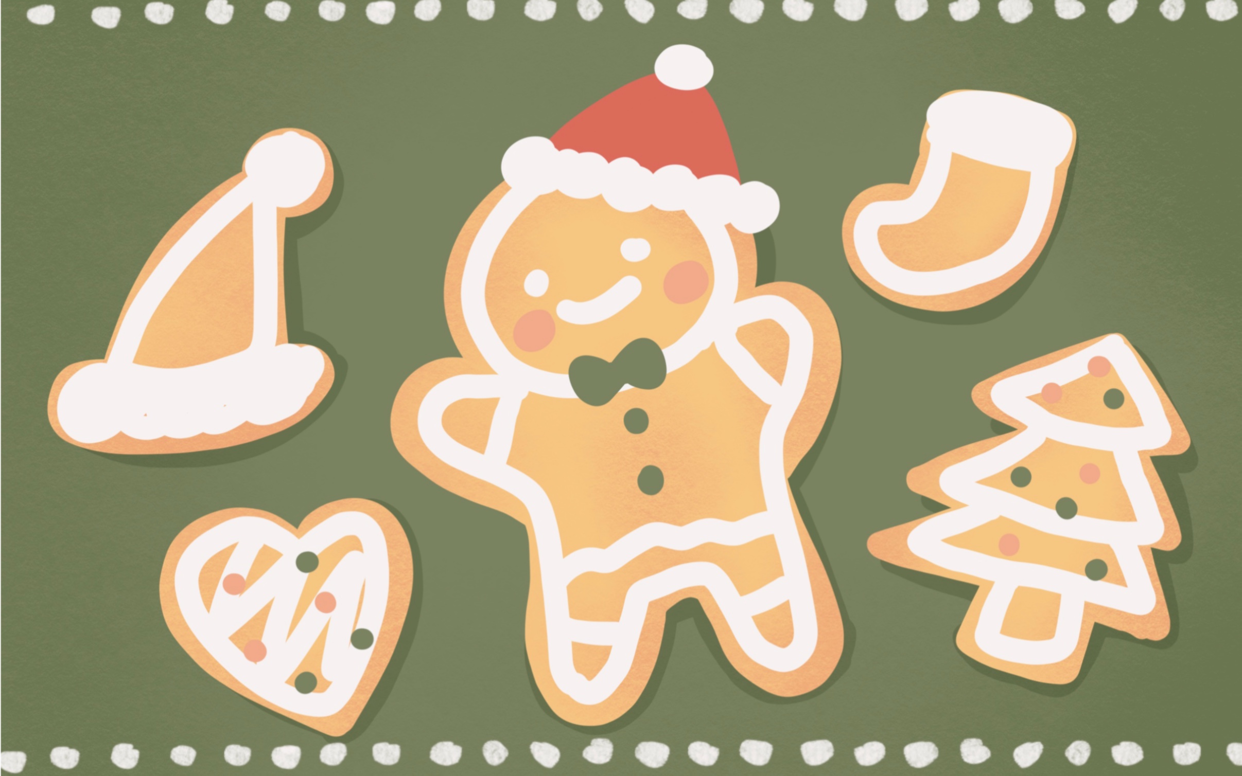 绘画过程|圣诞姜饼人