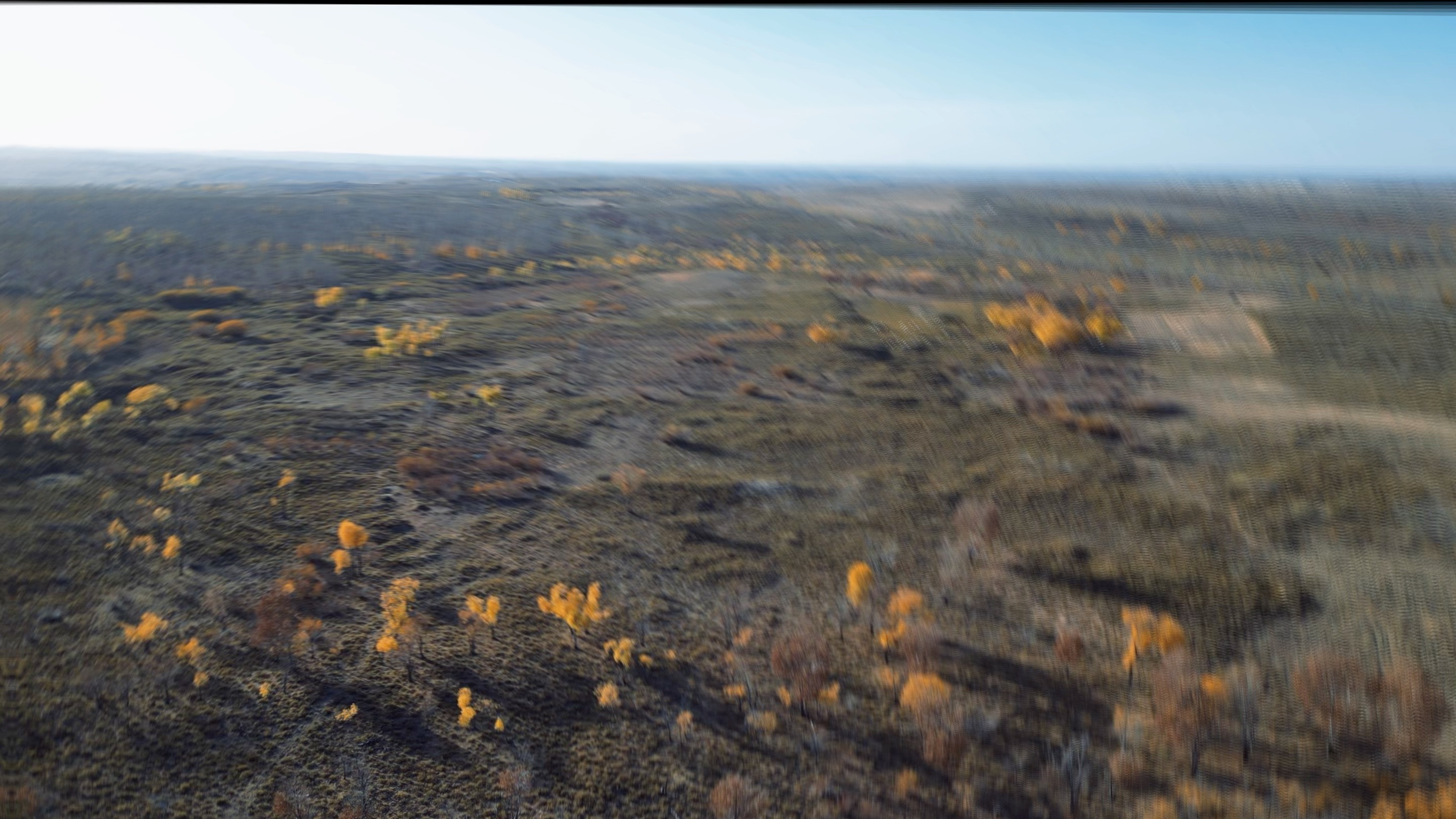 鄂尔多斯荒原上的秋天