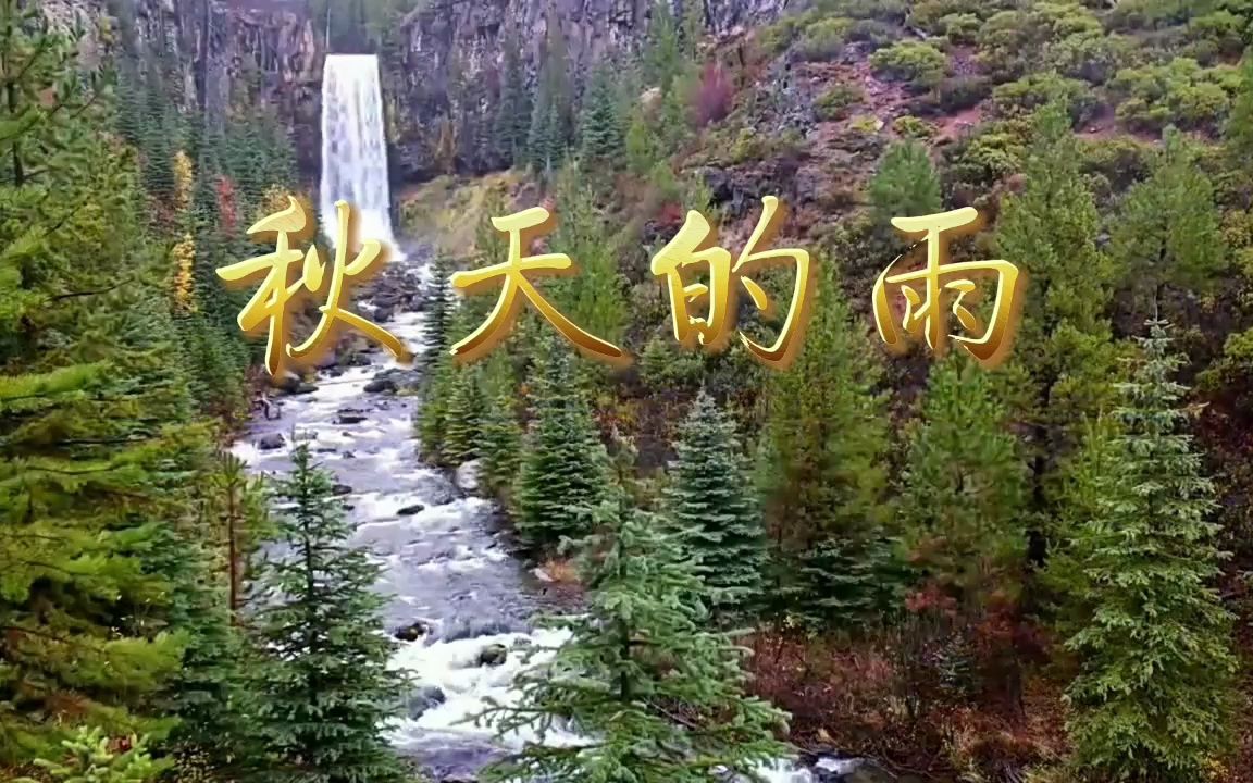 秋天的雨 儿童学生课文诗歌朗诵秋天的雨景色配乐LED背景视频素材哔哩哔哩bilibili