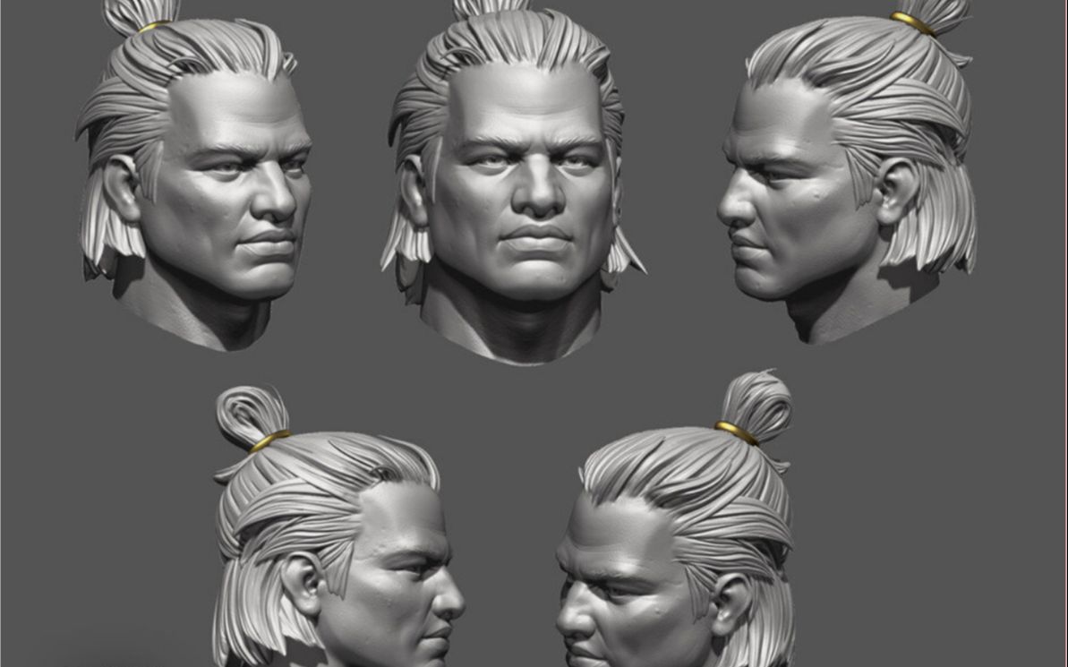 zbrush次世代写实角色人头模型雕刻制作