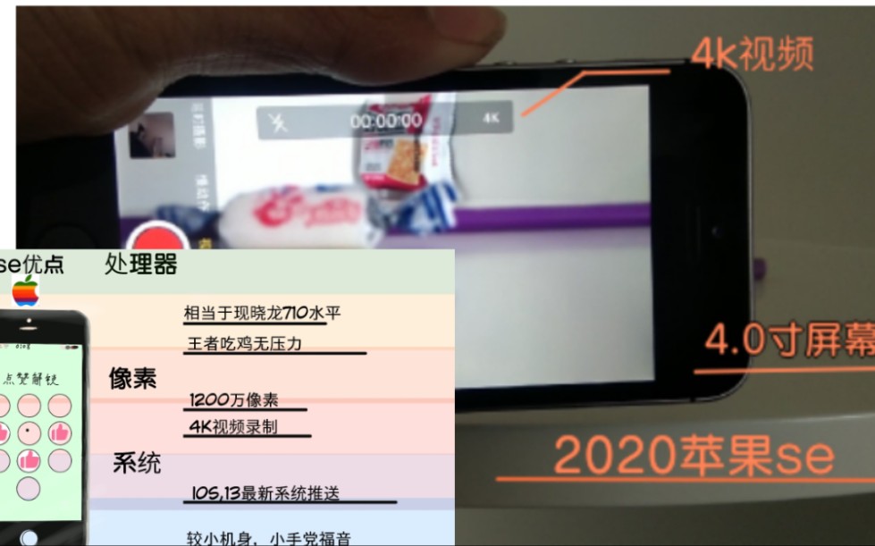 在2020年一台苹果se的优缺点!,购买一台se做什么#购买iphonese的注意事项!!哔哩哔哩bilibili