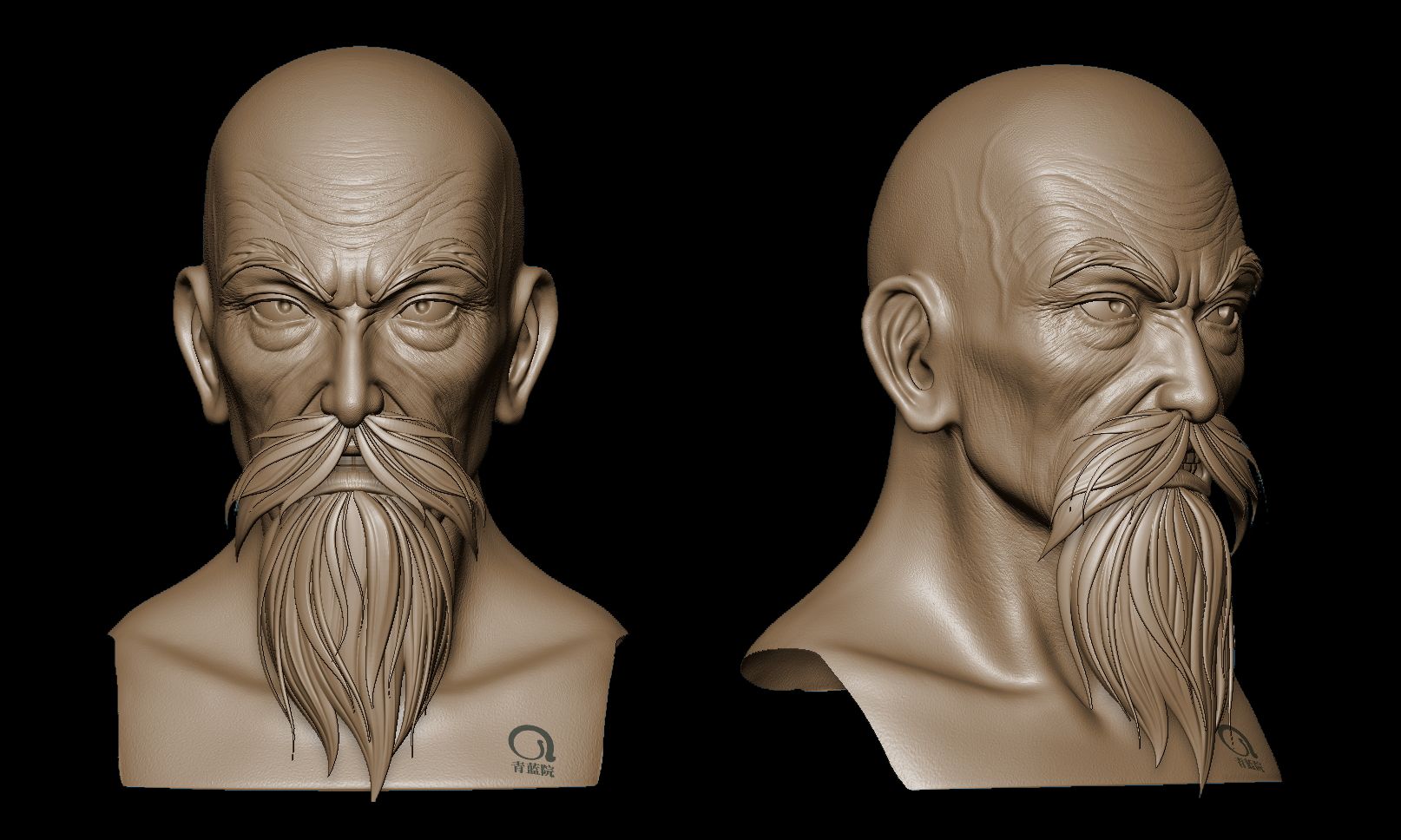 【zbrush雕刻】七龙珠龟仙人半身像建模,适合新手做的手办案例!哔哩哔哩bilibili