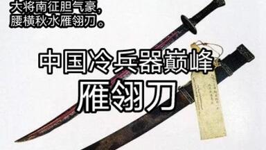 明单刀，雁翎型/雁翅型-刀背凿击技法】中国刀未必弱，日本刀未必强