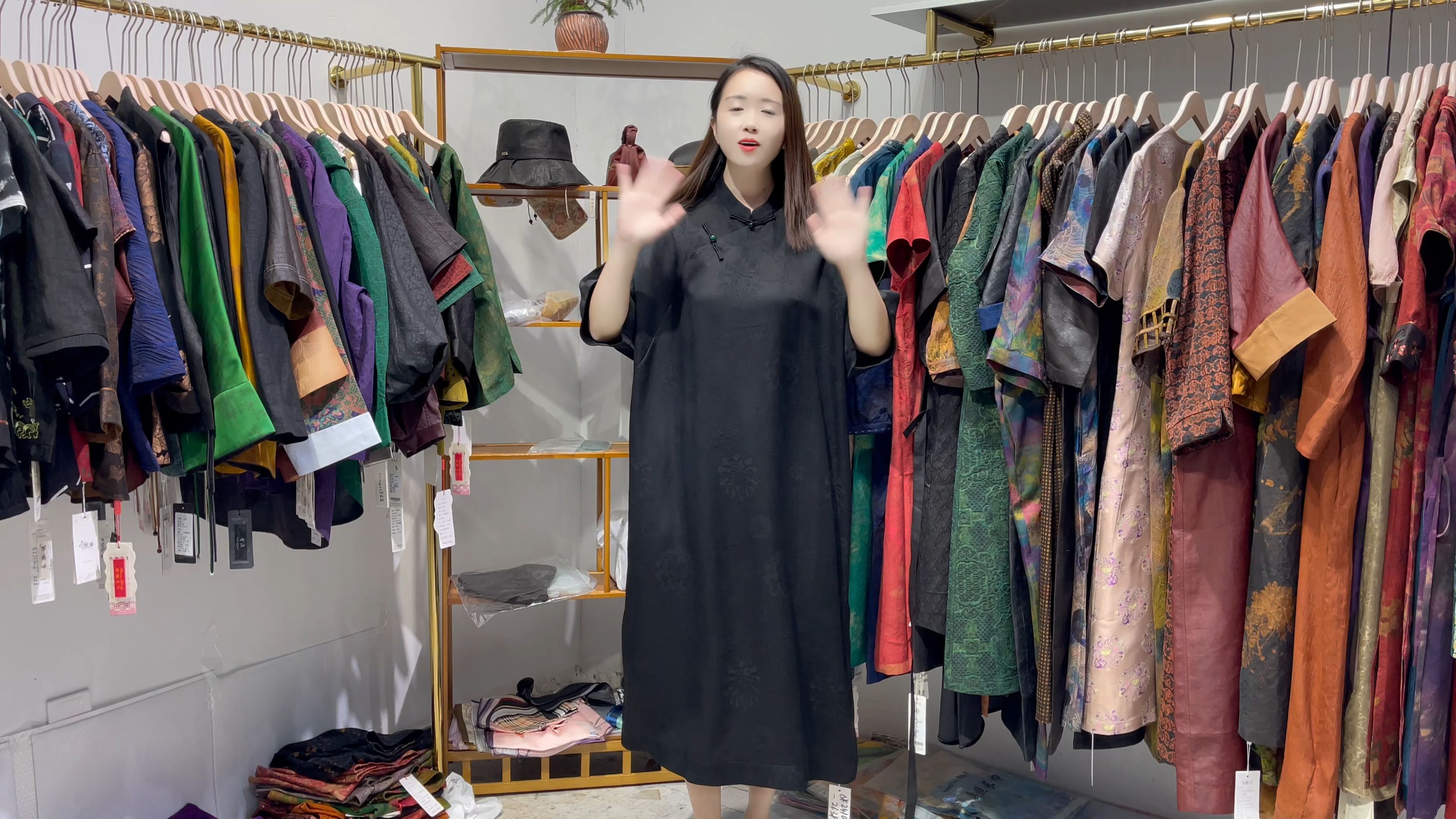 2024年秋季新款国风款香云纱袍子连衣裙!