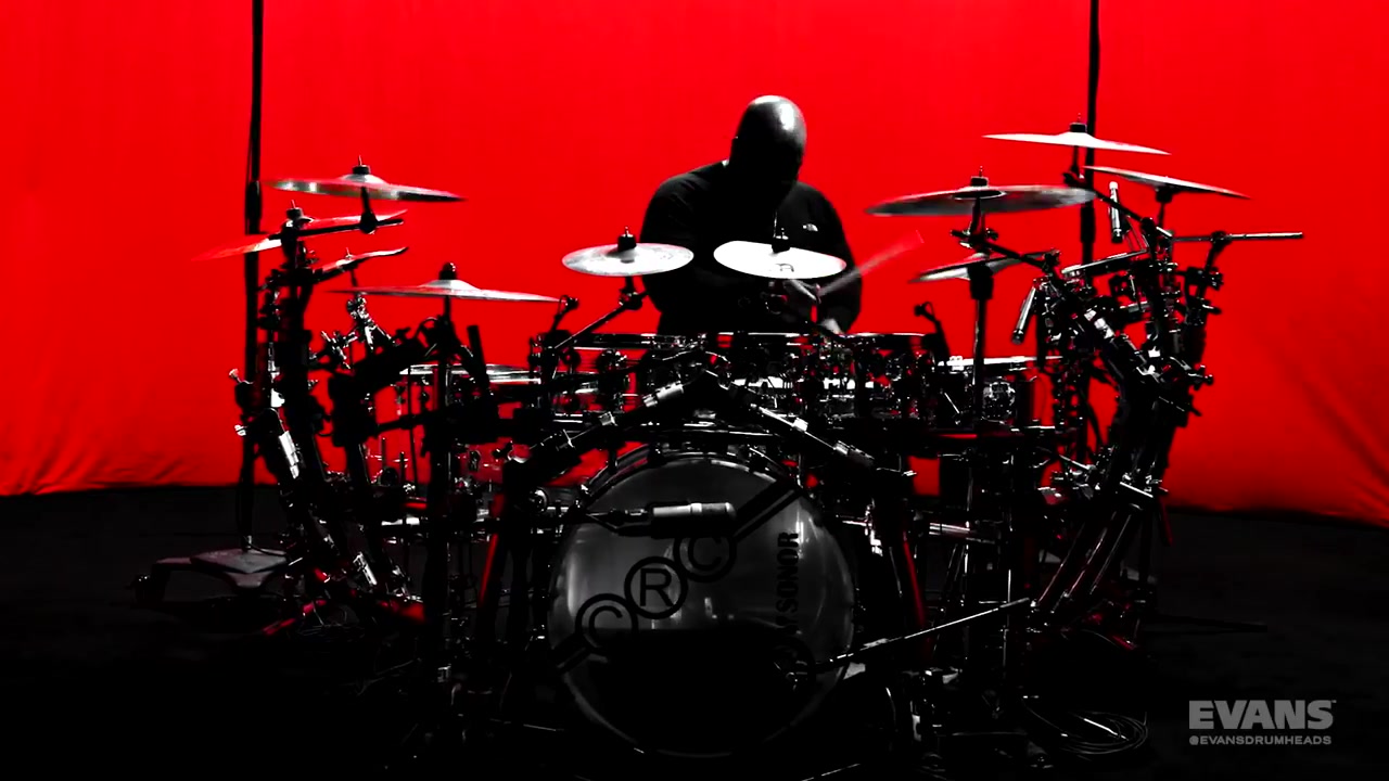 【架子鼓】chris coleman(evans鼓皮set the tone系列表演)_哔哩哔哩