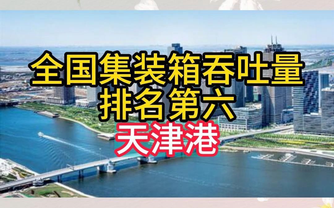 全国集装箱吞吐量排名第六天津港哔哩哔哩bilibili