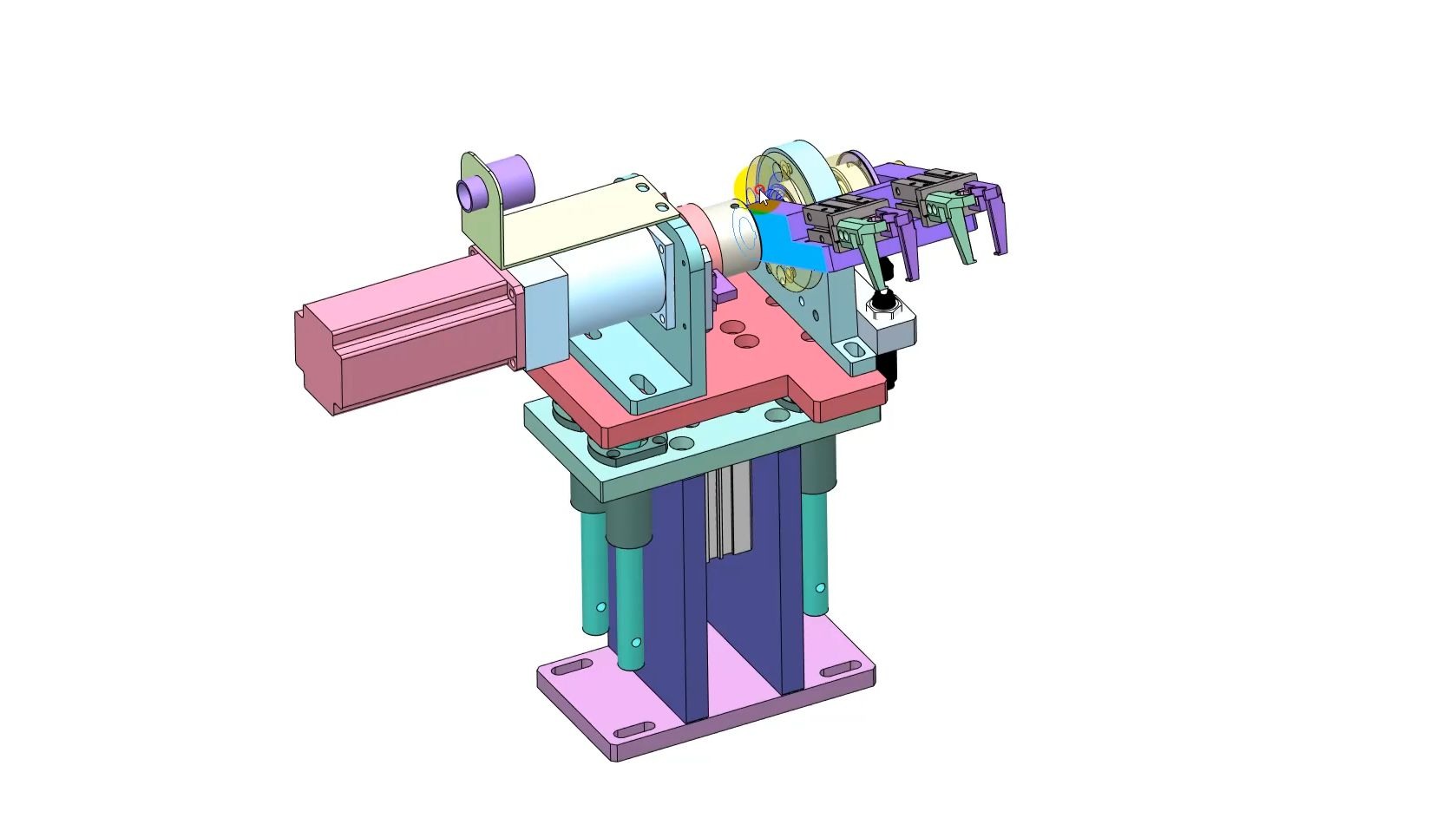 180度翻转机构设计,电机翻转还是很简单的